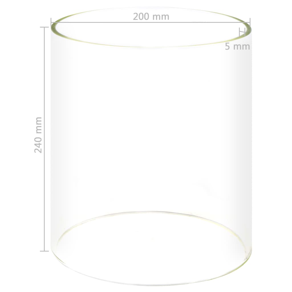 Glaszylinder für Würstchenwärmer 200x240 mm