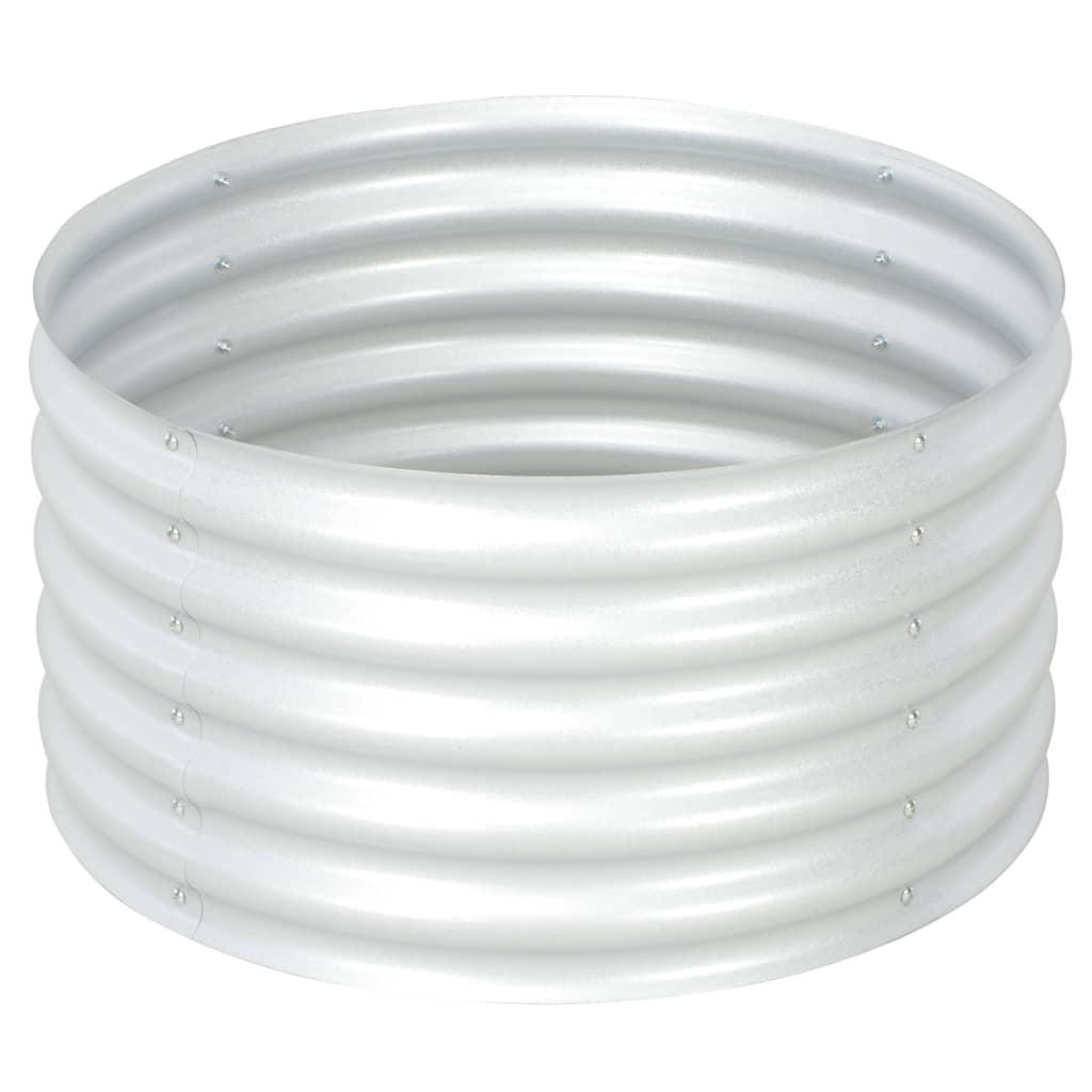 Garten-Hochbeet 80x80x44 cm Verzinkter Stahl Silbern