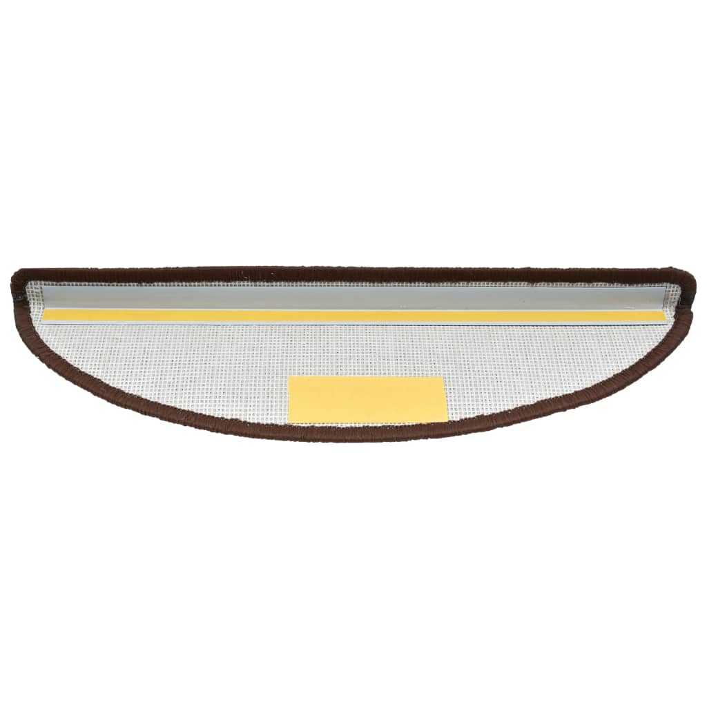 Treppenmatten 15 Stk. Braun 56x17x3 cm