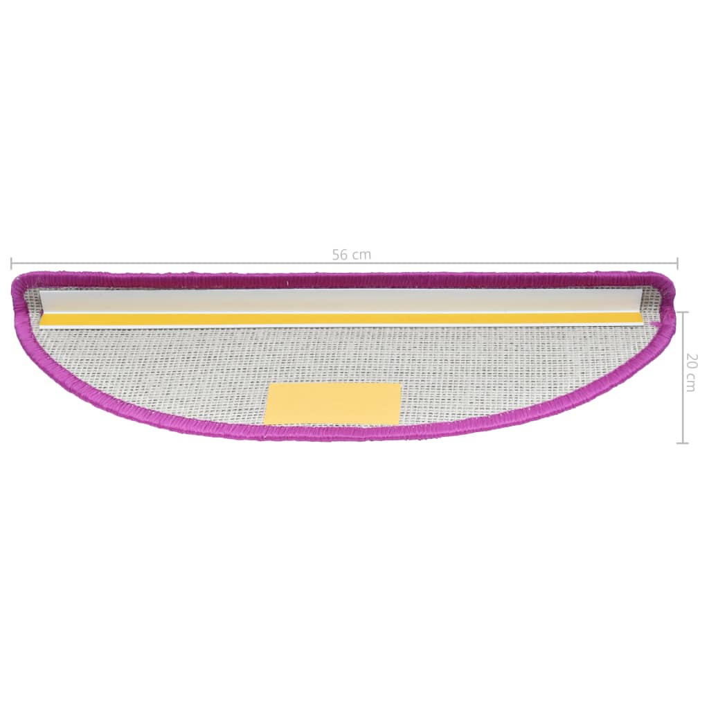 Treppenmatten 15 Stk. Violett 56x17x3 cm