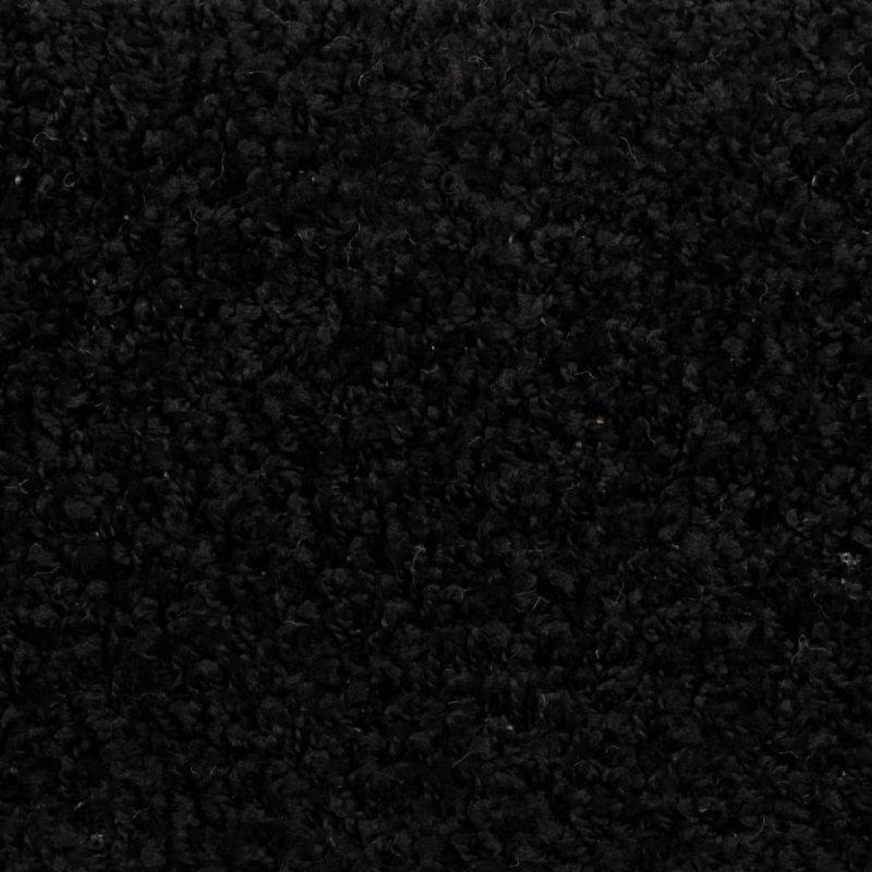 Treppenmatten 15 Stk. Schwarz 65x21x4 cm