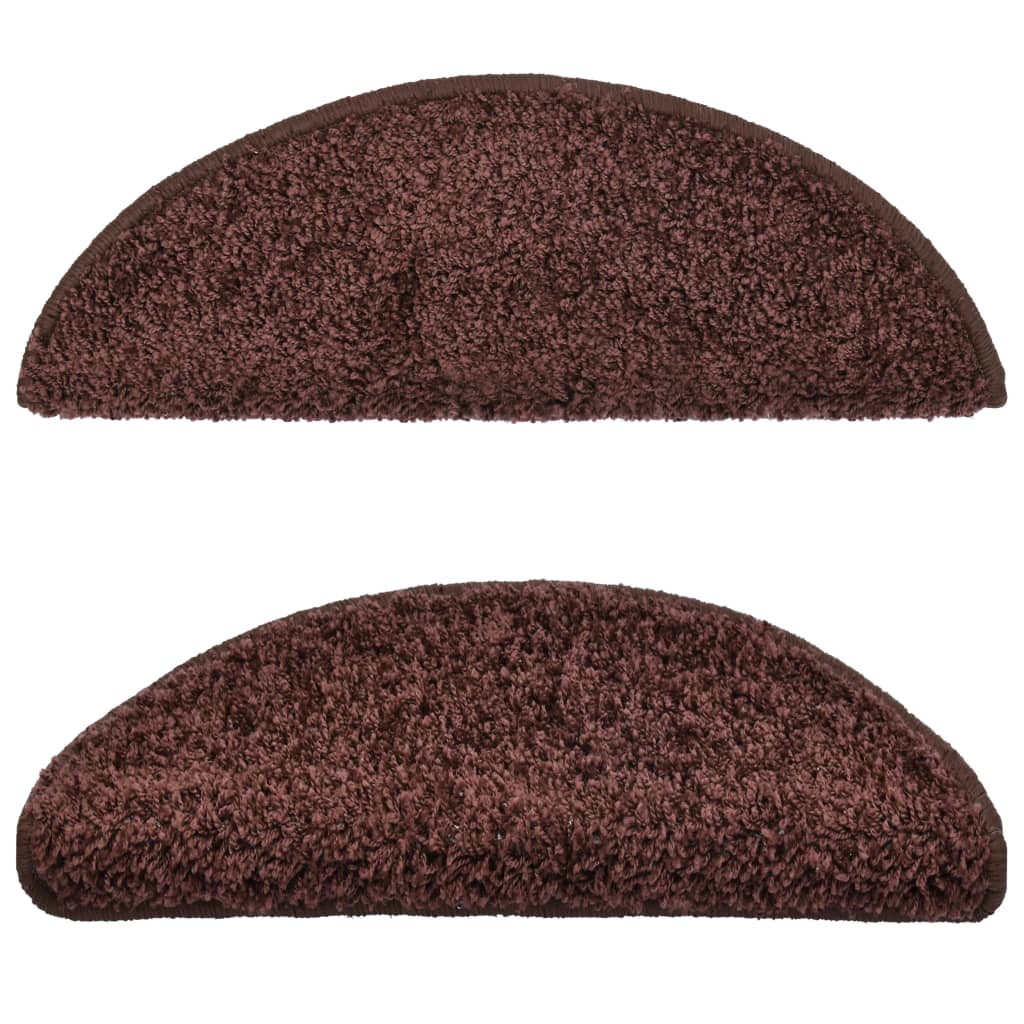 Treppenmatten 15 Stk. Braun 65x21x4 cm