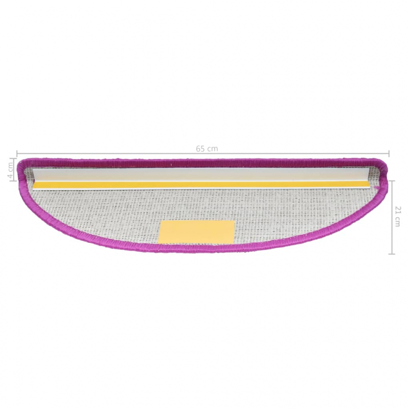 Treppenmatten 15 Stk. Violett 65x21x4 cm