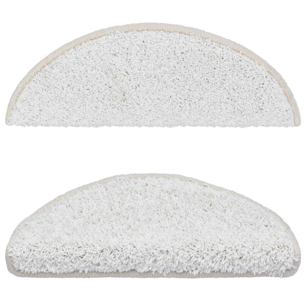 Treppenmatten 15 Stk. Weiß 65x21x4 cm