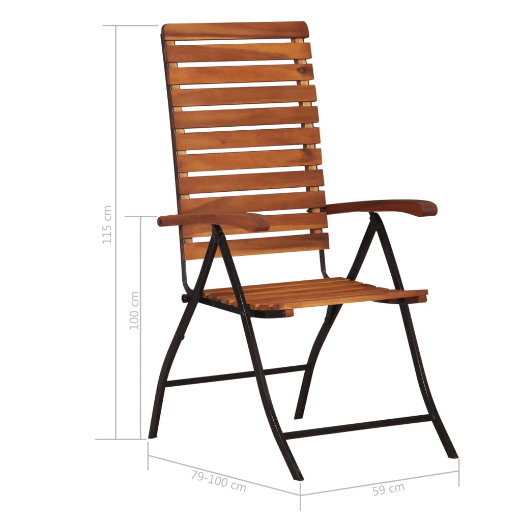 Garten-Liegestühle 2 Stk. Akazienholz Massiv