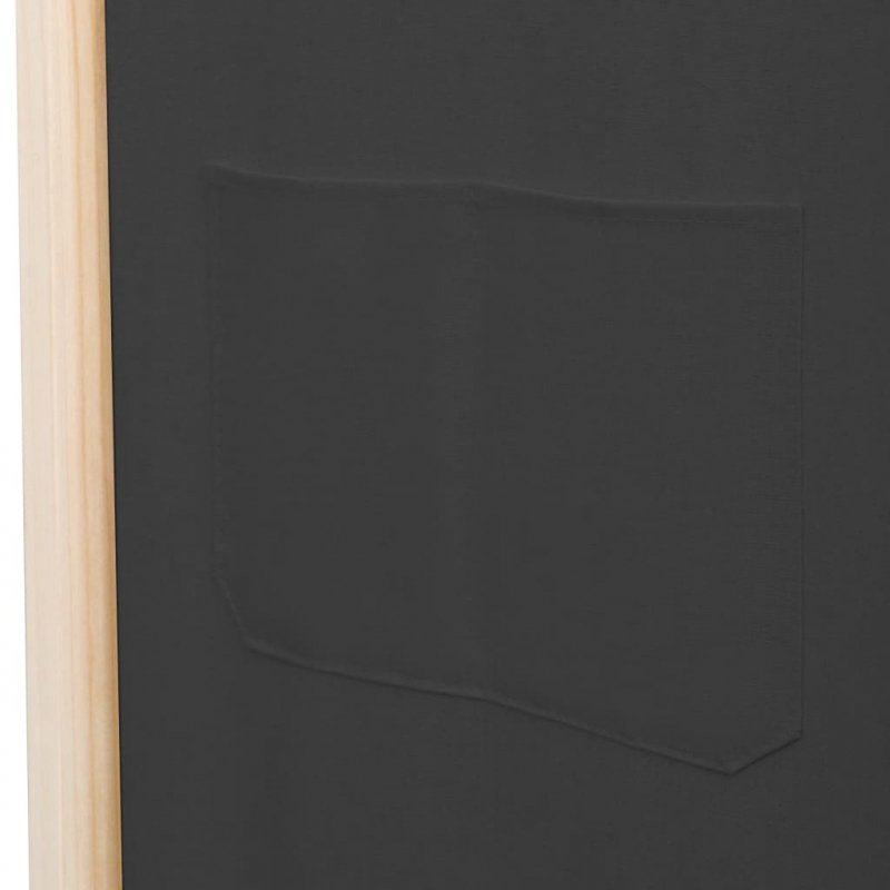 3-teiliger Raumteiler Grau 120 x 170 x 4 cm Stoff