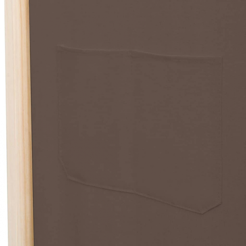 3-teiliger Raumteiler Braun 120 x 170 x 4 cm Stoff