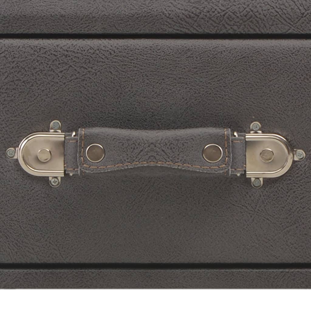 Couchtisch Grau 80x40x46 cm Kunstleder