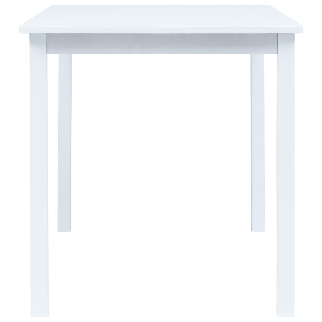 Esstisch Weiß 114x71x75 cm Massivholz Gummibaum