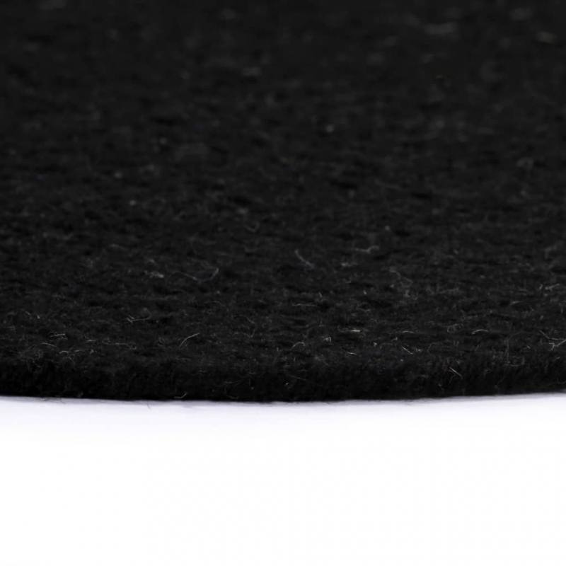 Tischsets 4 Stk. Schwarz 38 cm Rund Baumwolle