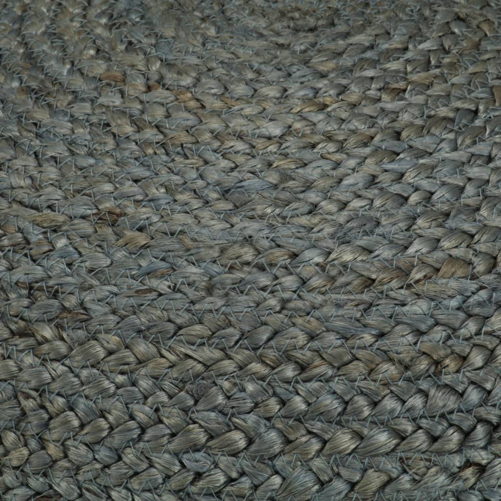 Handgefertigter Sitzpuff Olivgrün 45 x 30 cm Jute