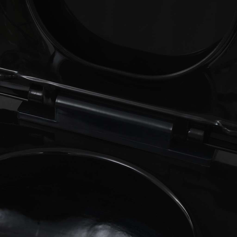 Hänge-Toilette mit Einbau-Spülkasten Keramik Schwarz