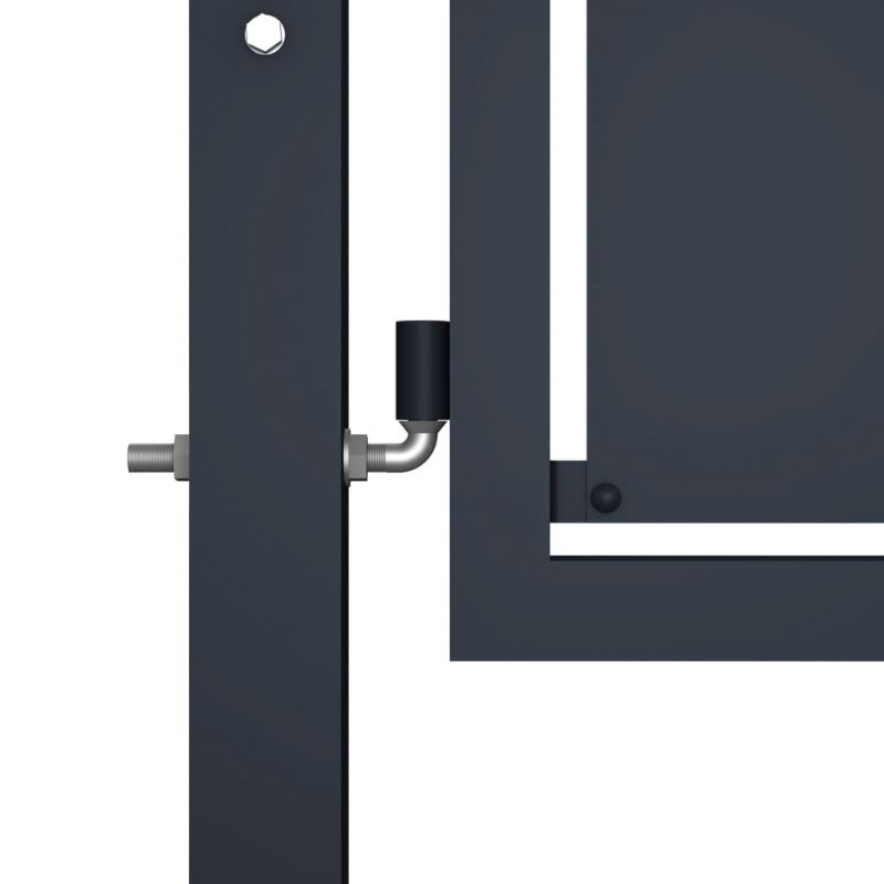 Gartentor Stahl 100 x 200 cm Anthrazit