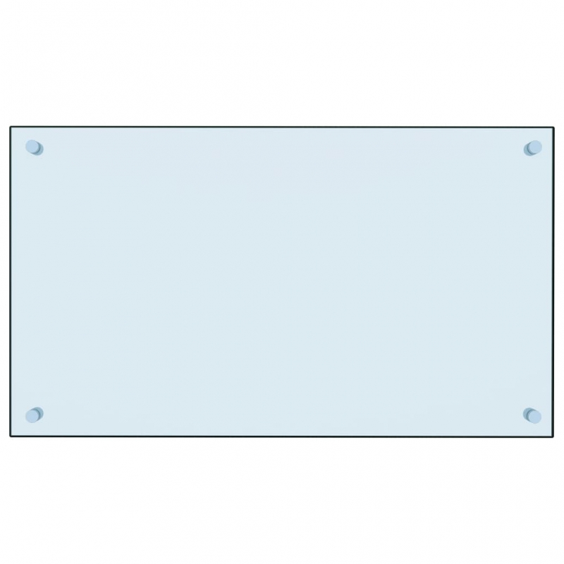 Küchenrückwand Weiß 70x40 cm Hartglas