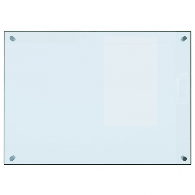 Küchenrückwand Weiß 70x50 cm Hartglas