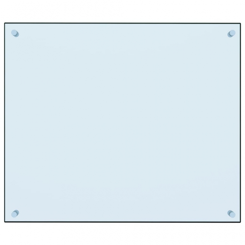 Küchenrückwand Weiß 70x60 cm Hartglas