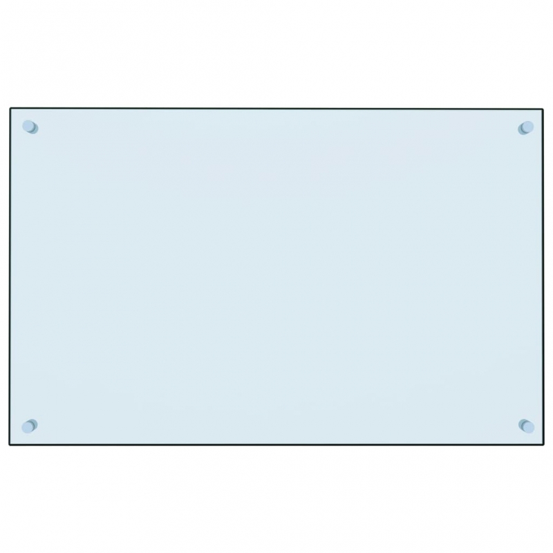 Küchenrückwand Weiß 80x50 cm Hartglas