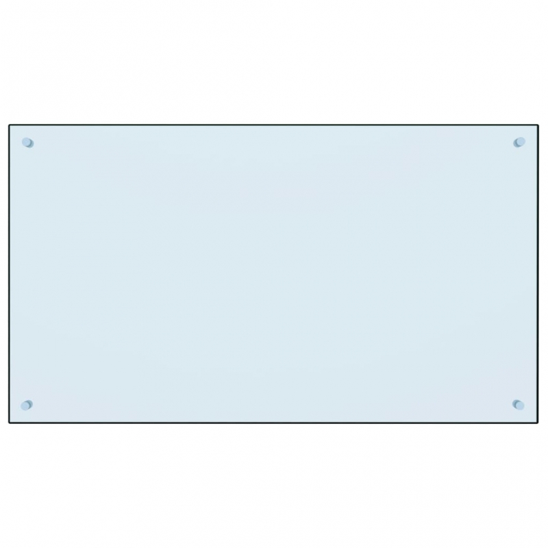 Küchenrückwand Weiß 100x60 cm Hartglas