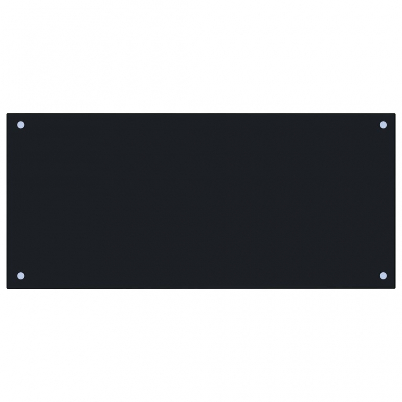 Küchenrückwand Schwarz 90x40 cm Hartglas