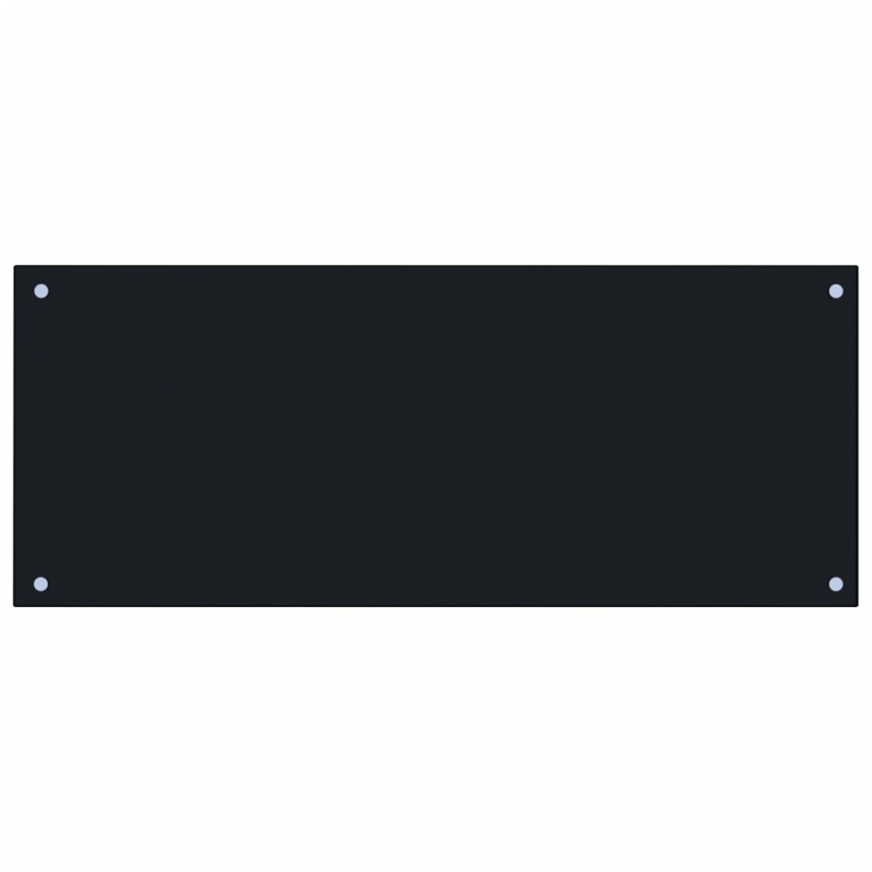 Küchenrückwand Schwarz 100x40 cm Hartglas