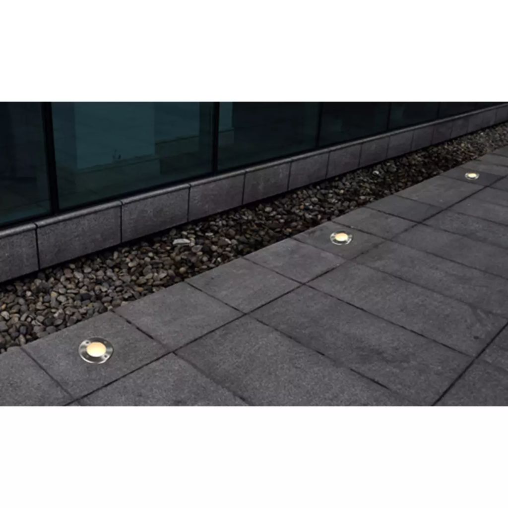 Bodenstrahler Bodenlampe Bodeneinbauleuchten rund 3er Set