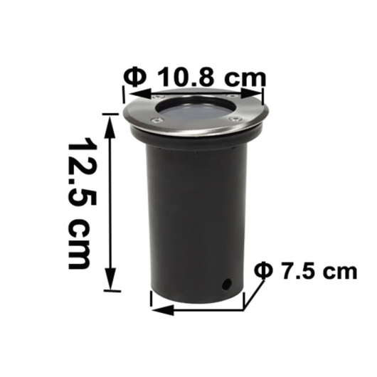 Bodenstrahler Bodenlampe Bodeneinbauleuchten rund 3er Set