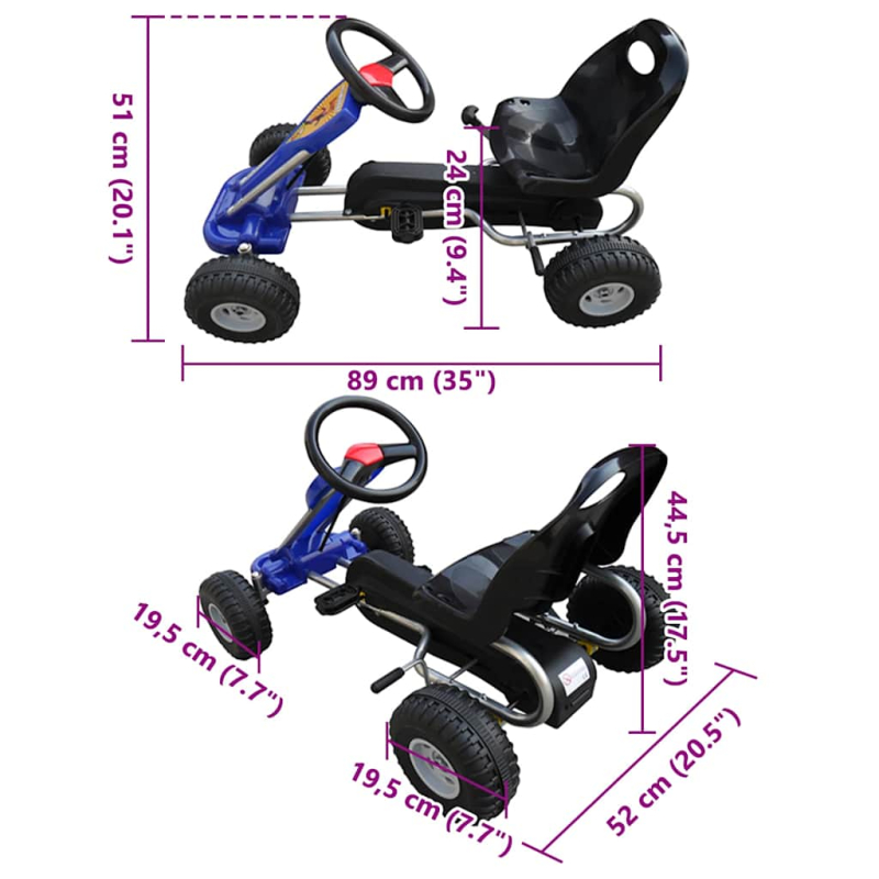 Pedal-Gokart Blau