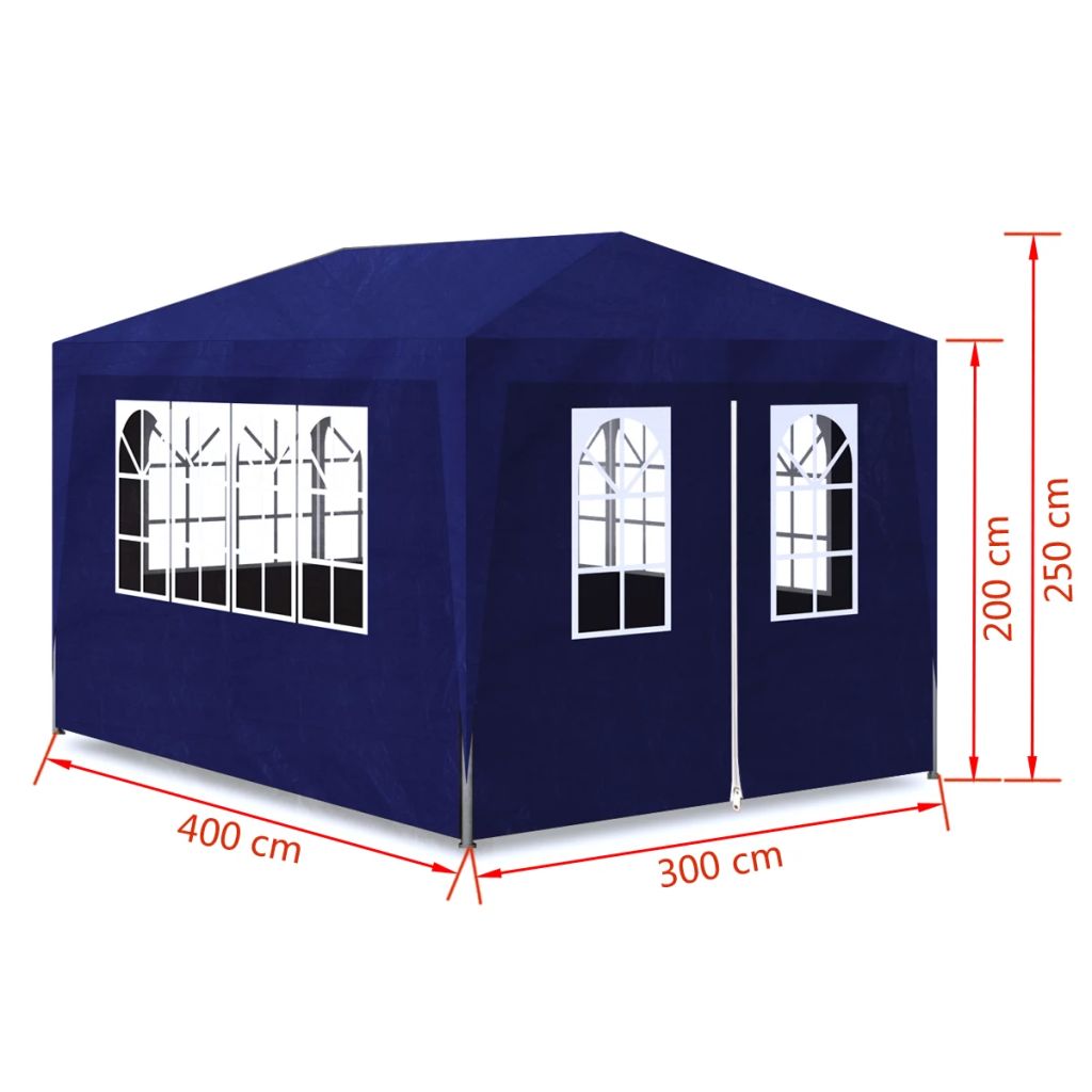 Partyzelt 3x4 m Blau
