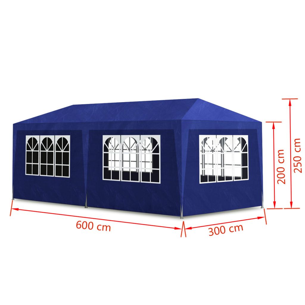 Partyzelt 3x6 m Blau