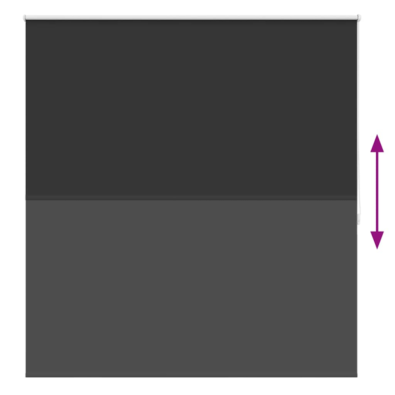 Verdunkelungsrollo 160 x 175 cm schwarz