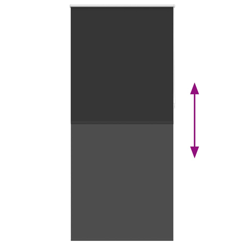 Verdunkelungsrollo Rollo 120 x 230 cm schwarz