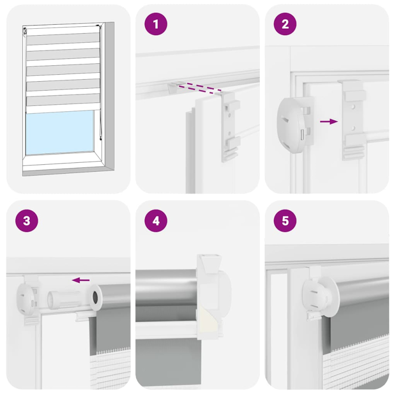 Doppelrollo 140 x 175 cm coffee