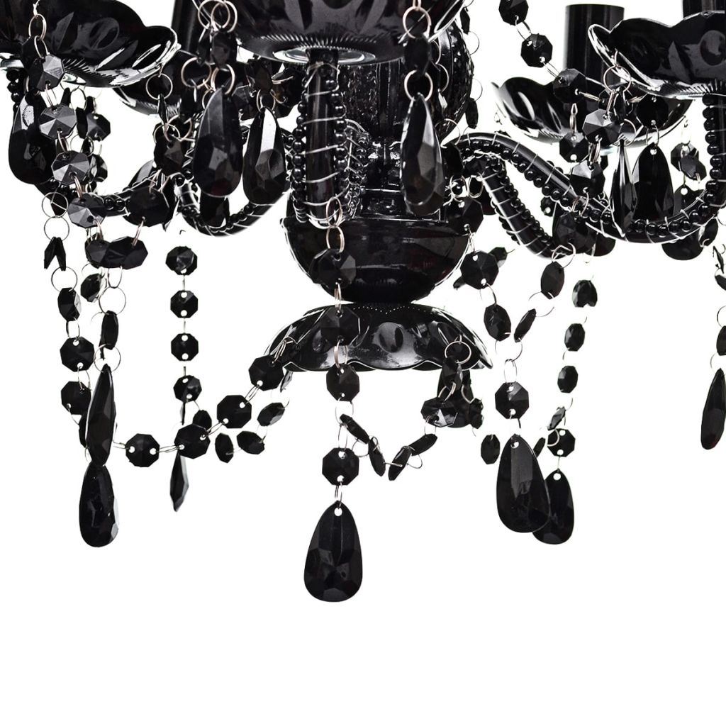 Kronleuchter 5 Glühbirnen Schwarz