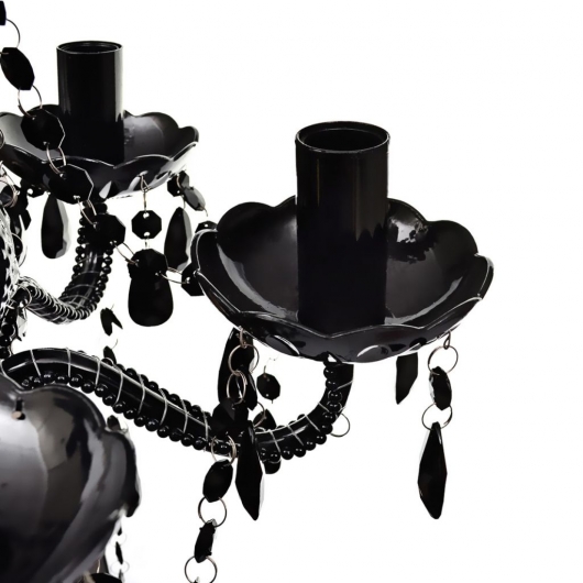 Kronleuchter 5 Glühbirnen Schwarz