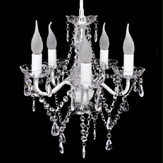 Kronleuchter 5-flammig Transparent