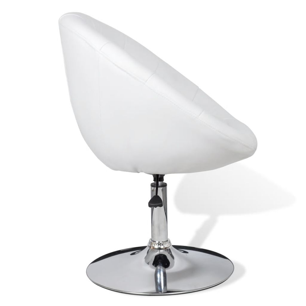 Cocktailsessel 2 Stk. Weiß Kunstleder