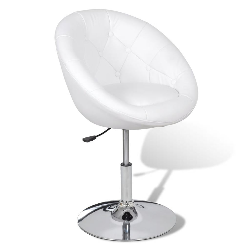 Cocktailsessel 2 Stk. Weiß Kunstleder