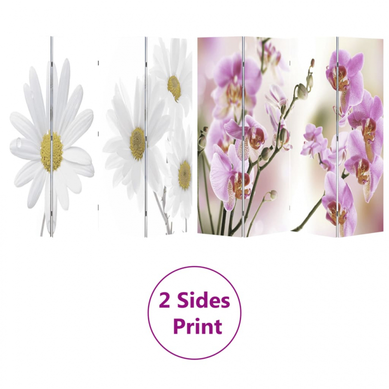 Raumteiler klappbar 160 x 170 cm Blume