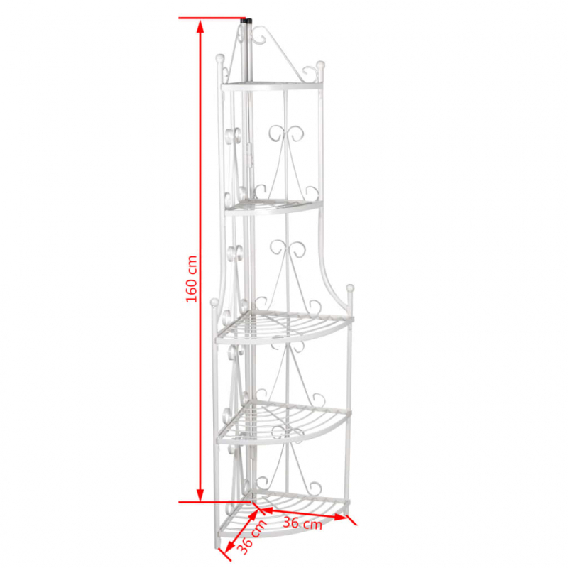 Pflanzentreppe Blumenregal Standregal Eckregal Blumentreppe Stahl weiß