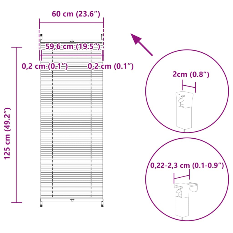 Plissee Faltrollo Rollo Plisseerollo 60x125cm Creme