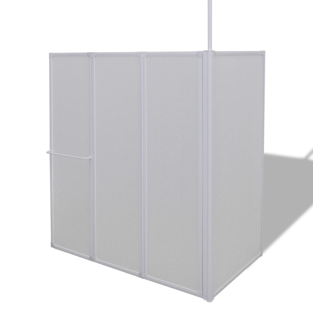 Duschwand L-Form 70x120x137 cm 4-teilig Faltbar