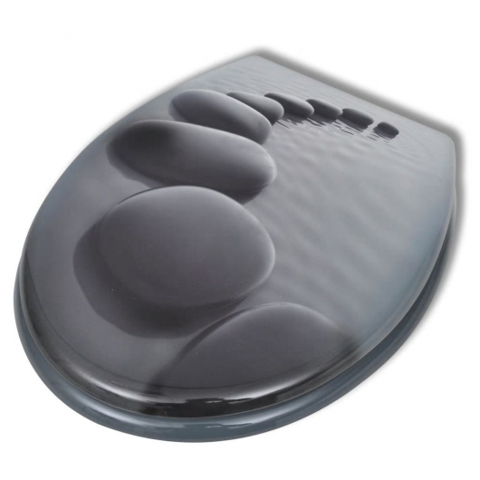 Toilettensitz MDF Deckel Steine