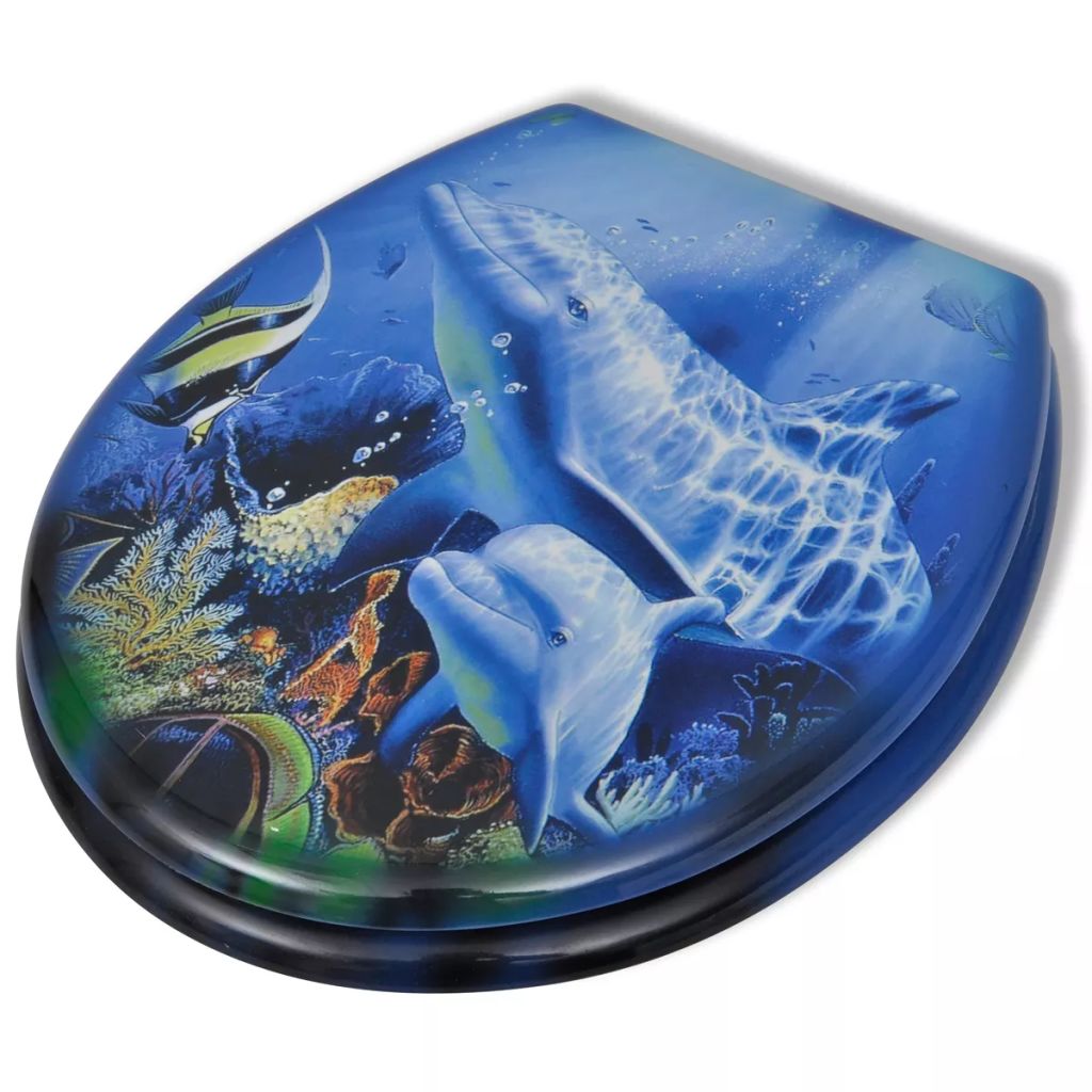 Toilettensitz MDF Deckel Delfine