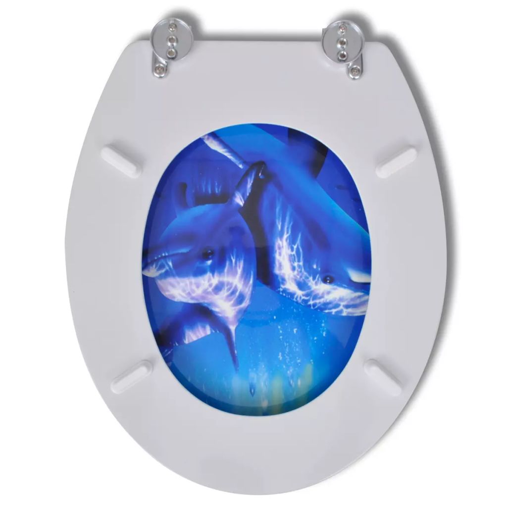 Toilettensitz MDF Deckel Delfine