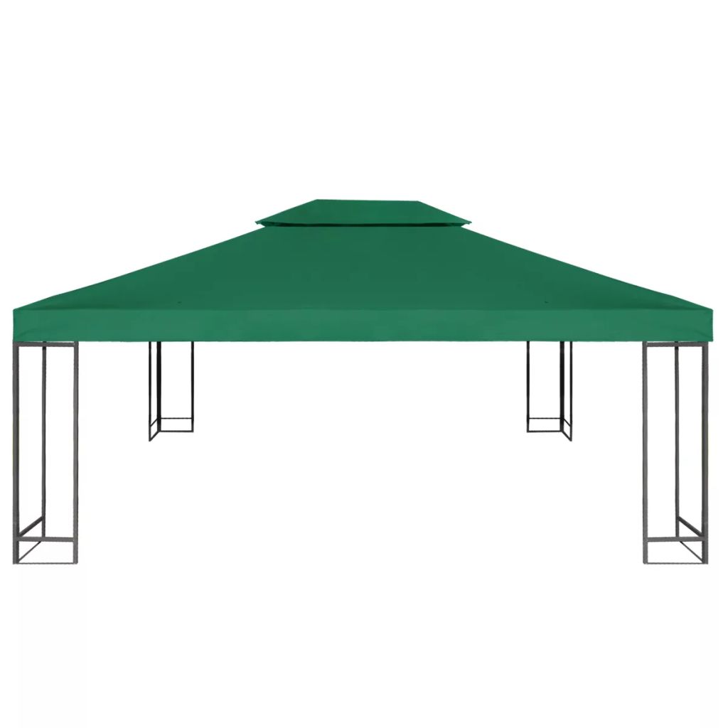 Pavillon-Dachplane Ersatzdach 310 g/m² Grün 3x4 m