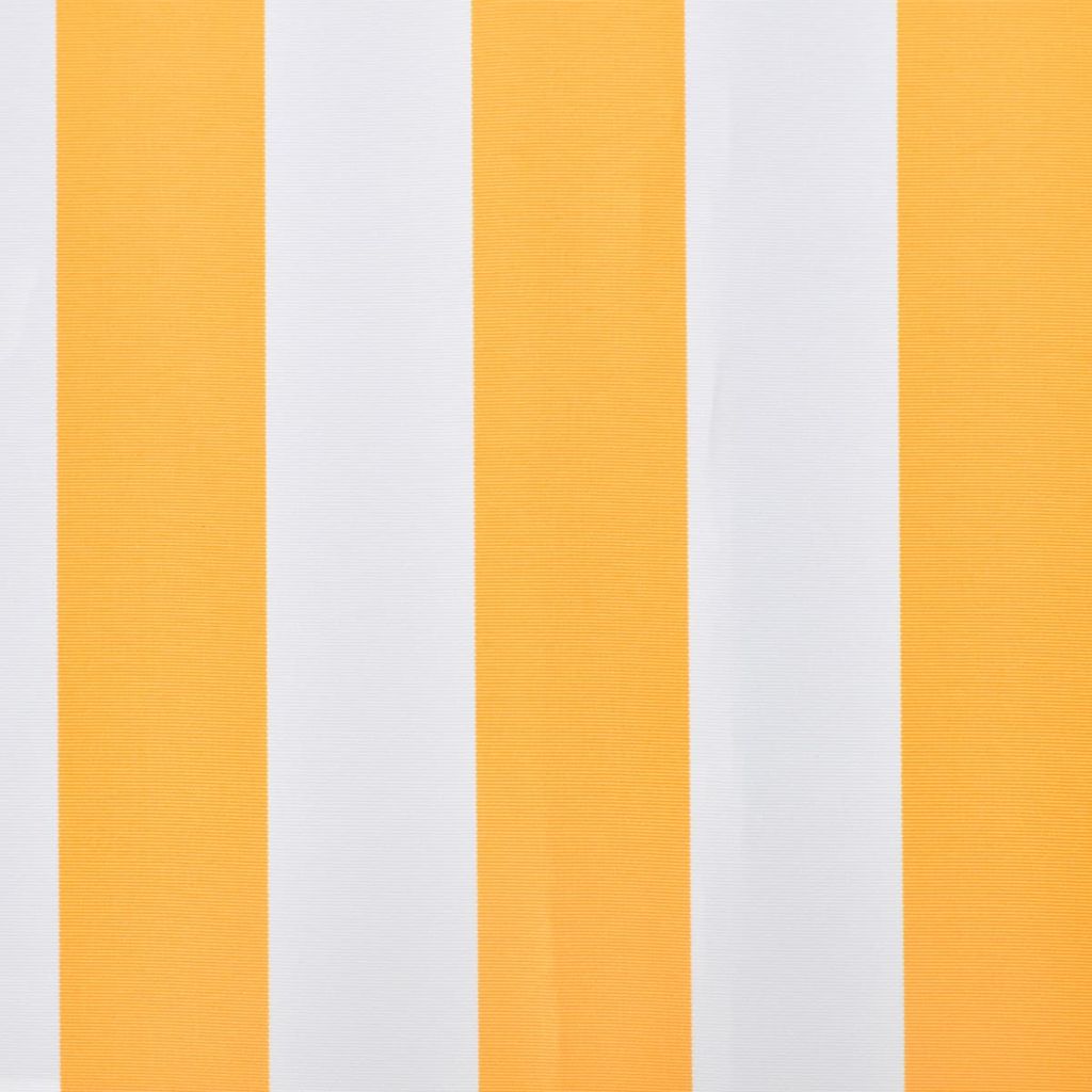 Markisenbespannung Canvas Gelb & Weiß 4x3 m (ohne Rahmen)