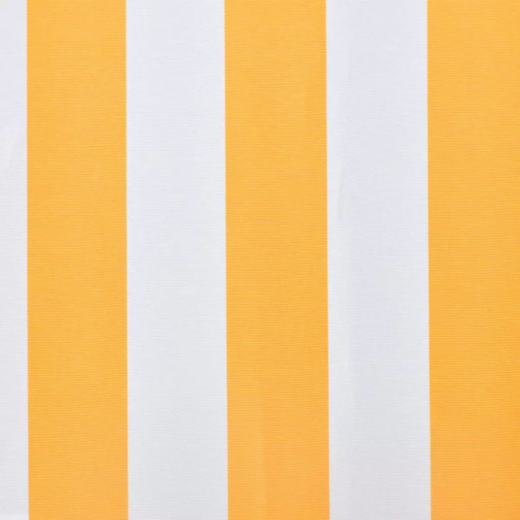Markisenbespannung Canvas Gelb & Weiß 6x3 m (ohne Rahmen)