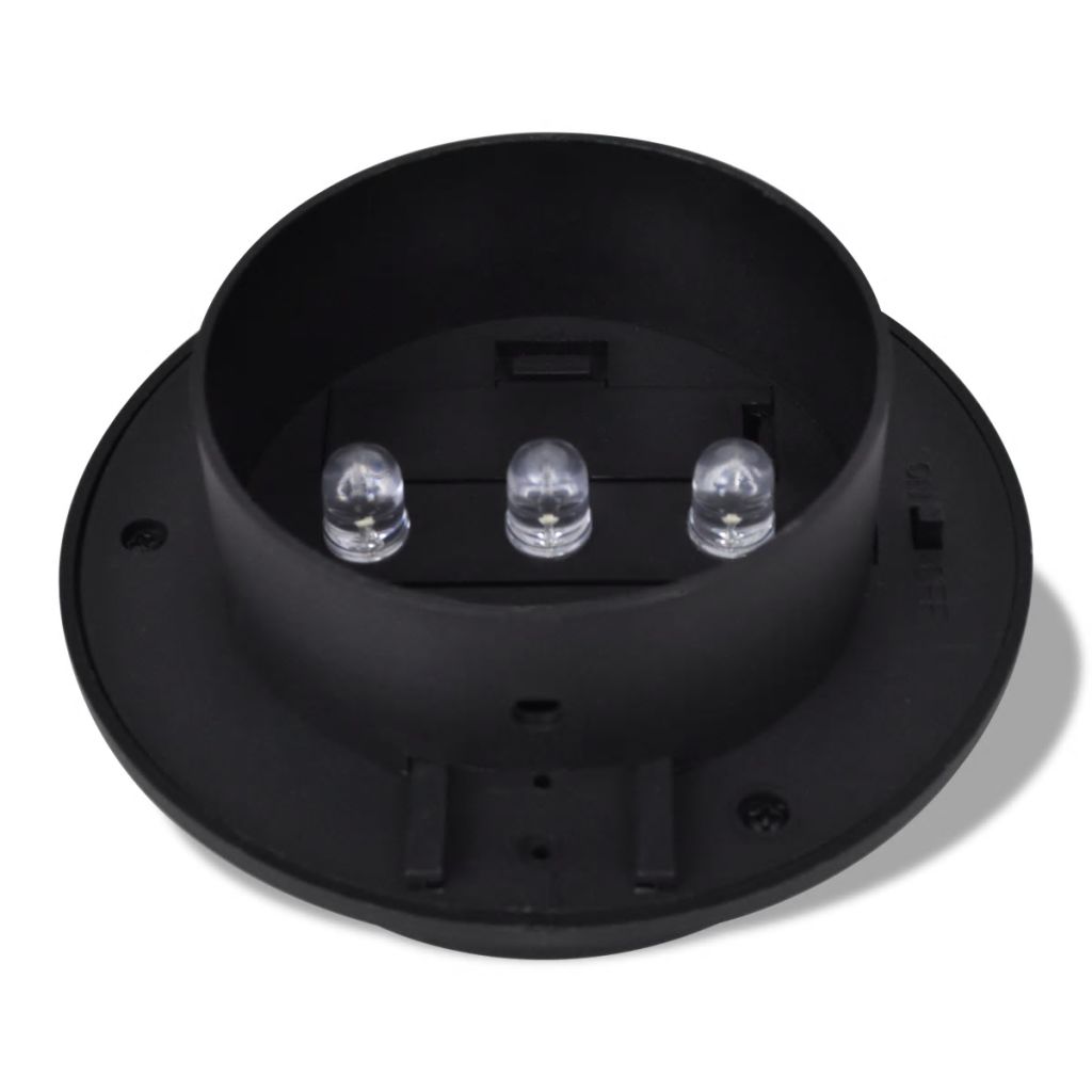 6x Außenlampe Sonnenlichtset Zaunlicht Schwarz