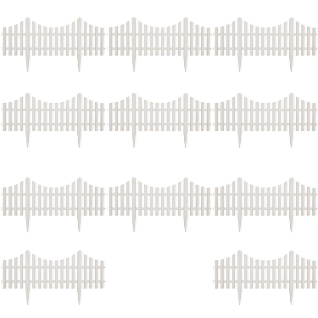 Rasenkanten 17 Stk. Weiß 10 m PP