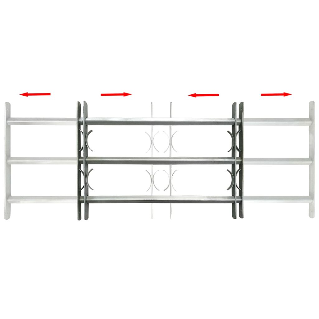 Fenstergitter Verstellbar mit 3 Querstäben 700-1050 mm